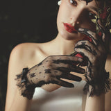 Maxbell Ladies Lace Gloves Versatile Formal Summer Female for Evening Dresses