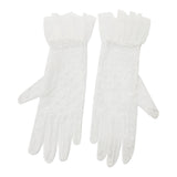 Maxbell Women Bridal White Gloves Lace Gloves Breathable for Dinner Party Gown