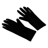 Maxbell Fashion Short Velvet Gloves Full Finger Wrist Length for Party Opera Women