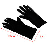 Maxbell Fashion Short Velvet Gloves Full Finger Wrist Length for Party Opera Women