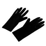 Maxbell Fashion Short Velvet Gloves Full Finger Wrist Length for Party Opera Women