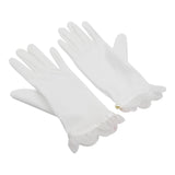 Maxbell Bridal Gloves Bridesmaid Ruffle Finger Short Satin Gloves for Opera