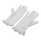 Maxbell Bridal Gloves Bridesmaid Ruffle Finger Short Satin Gloves for Opera