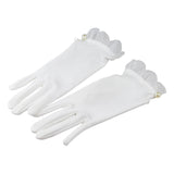 Maxbell Bridal Gloves Bridesmaid Ruffle Finger Short Satin Gloves for Opera