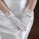Maxbell Wedding Bride Dress Gloves Ladies Bridal Gloves Full Fingers for Cosplay
