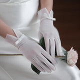 Maxbell Wedding Bride Dress Gloves Ladies Bridal Gloves Full Fingers for Cosplay