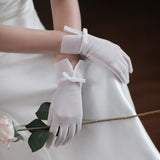Maxbell Wedding Bride Dress Gloves Ladies Bridal Gloves Full Fingers for Cosplay