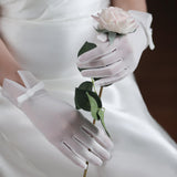 Maxbell Wedding Bride Dress Gloves Ladies Bridal Gloves Full Fingers for Cosplay