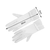 Maxbell Wedding Bride Dress Gloves Ladies Bridal Gloves Full Fingers for Cosplay