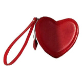 Maxbell Small Heart Shaped Purse with Hand Strap PU Leather for Girls Women Ladies