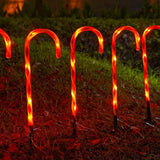 Maxbell Candy Cane Lights Decor LED Lamp Easy to Install for Christmas Yard Pathway 8 Lamps