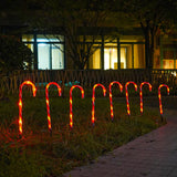 Maxbell Candy Cane Lights Decor LED Lamp Easy to Install for Christmas Yard Pathway 8 Lamps