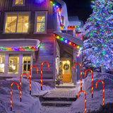 Maxbell Candy Cane Lights Decor LED Lamp Easy to Install for Christmas Yard Pathway 8 Lamps