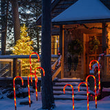 Maxbell Candy Cane Lights Decor LED Lamp Easy to Install for Christmas Yard Pathway 8 Lamps