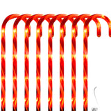 Maxbell Candy Cane Lights Decor LED Lamp Easy to Install for Christmas Yard Pathway 8 Lamps