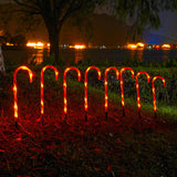 Maxbell Candy Cane Lights Decor LED Lamp Easy to Install for Christmas Yard Pathway 4 Lamps