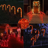 Maxbell Candy Cane Lights Decor LED Lamp Easy to Install for Christmas Yard Pathway 4 Lamps