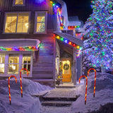 Maxbell Candy Cane Lights Decor LED Lamp Easy to Install for Christmas Yard Pathway 4 Lamps