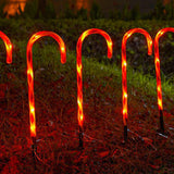 Maxbell Candy Cane Lights Decor LED Lamp Easy to Install for Christmas Yard Pathway 4 Lamps