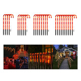 Maxbell Candy Cane Lights Decor LED Lamp Easy to Install for Christmas Yard Pathway 4 Lamps