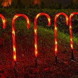 Maxbell Candy Cane Lights Decor LED Lamp Easy to Install for Christmas Yard Pathway 10 Lamps