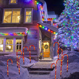 Maxbell Candy Cane Lights Decor LED Lamp Easy to Install for Christmas Yard Pathway 10 Lamps