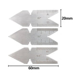 Maxbell 6Pcs Center Gauge Stainless Steel Lightweight for Quick Comparison