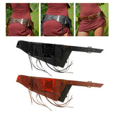 Maxbell Steampunk Waist Bag Pouch Fanny Pack Costume for Fancy Dress Medieval Party Black