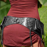 Maxbell Steampunk Waist Bag Pouch Fanny Pack Costume for Fancy Dress Medieval Party Black