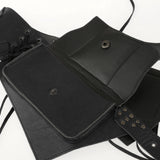 Maxbell Steampunk Waist Bag Pouch Fanny Pack Costume for Fancy Dress Medieval Party Black