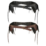 Maxbell Steampunk Waist Bag Pouch Fanny Pack Costume for Fancy Dress Medieval Party Black