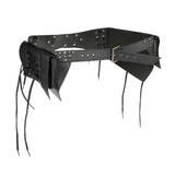 Maxbell Steampunk Waist Bag Pouch Fanny Pack Costume for Fancy Dress Medieval Party Black