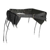 Maxbell Steampunk Waist Bag Pouch Fanny Pack Costume for Fancy Dress Medieval Party Black