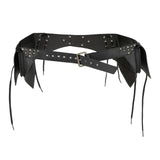 Maxbell Steampunk Waist Bag Pouch Fanny Pack Costume for Fancy Dress Medieval Party Black