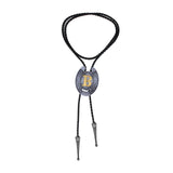 Maxbell Bolo Tie Necklace Letter Pendant Chain Casual for Hoodies Anniversary suits B