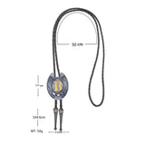 Maxbell Bolo Tie Necklace Letter Pendant Chain Casual for Hoodies Anniversary suits B