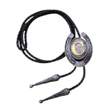 Maxbell Bolo Tie Necklace Letter Pendant Chain Casual for Hoodies Anniversary suits C