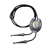 Maxbell Bolo Tie Necklace Letter Pendant Chain Casual for Hoodies Anniversary suits C