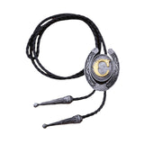 Maxbell Bolo Tie Necklace Letter Pendant Chain Casual for Hoodies Anniversary suits C