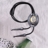 Maxbell Bolo Tie Necklace Letter Pendant Chain Casual for Hoodies Anniversary suits C