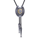 Maxbell Bolo Tie Necklace Letter Pendant Chain Casual for Hoodies Anniversary suits C