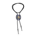 Maxbell Bolo Tie Necklace Letter Pendant Chain Casual for Hoodies Anniversary suits A