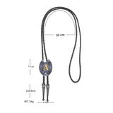 Maxbell Bolo Tie Necklace Letter Pendant Chain Casual for Hoodies Anniversary suits A