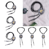 Maxbell Bolo Tie Necklace Letter Pendant Chain Casual for Hoodies Anniversary suits A