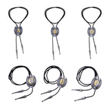 Maxbell Bolo Tie Necklace Letter Pendant Chain Casual for Hoodies Anniversary suits A
