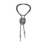 Maxbell Bolo Tie Necklace Letter Pendant Chain Casual for Hoodies Anniversary suits A