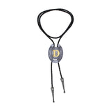 Maxbell Bolo Tie Necklace Letter Pendant Chain Casual for Hoodies Anniversary suits D