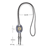 Maxbell Bolo Tie Necklace Letter Pendant Chain Casual for Hoodies Anniversary suits D