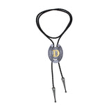 Maxbell Bolo Tie Necklace Letter Pendant Chain Casual for Hoodies Anniversary suits D