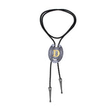 Maxbell Bolo Tie Necklace Letter Pendant Chain Casual for Hoodies Anniversary suits D